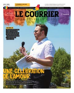 Alden Mathieu, swnpa chair, on the cover of Le Courrier 